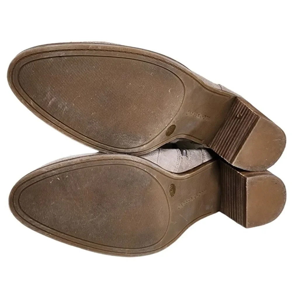 Lucky Brand- Women's Ponic Oil Suede Ankle Booties in Cinder Zip Size,  Size 10